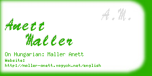 anett maller business card